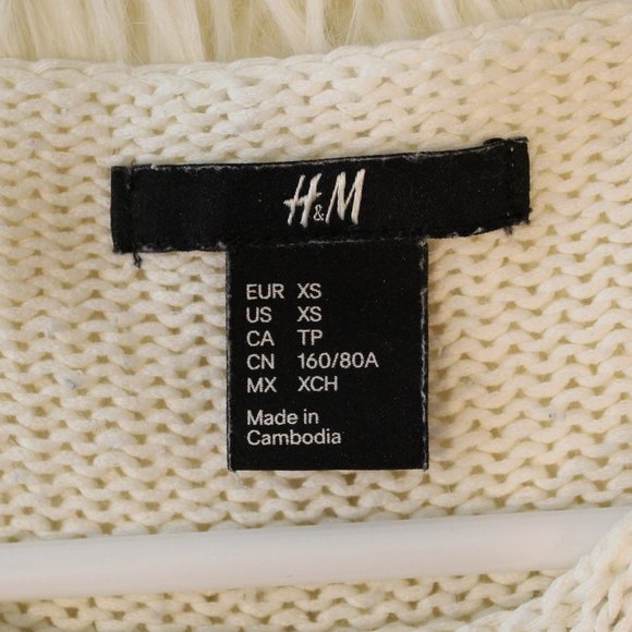 H&M White and Navy Striped Sweater size XS - Picture 8 of 8